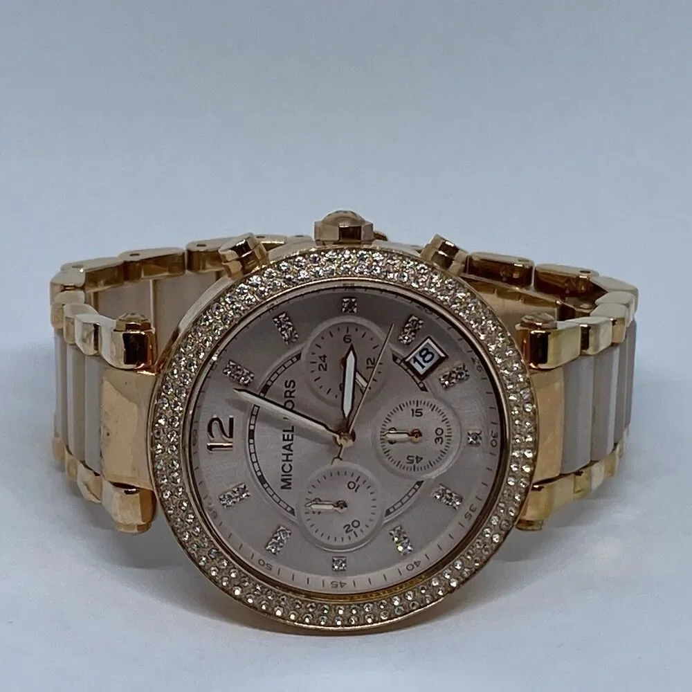 Michael Kors Parker MK5865 Womens Stainless Steel Analog Dial Quartz Watch WO487 - Picture 7 of 12